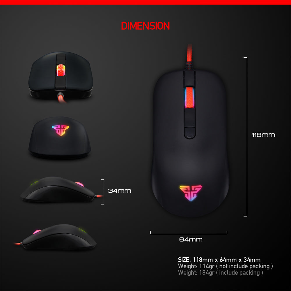 Fantech Rhasta USB Gaming Mouse Black - G10