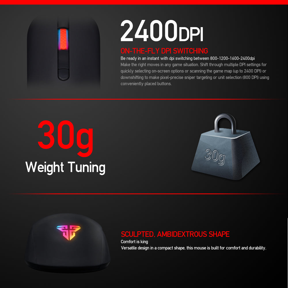 Fantech Rhasta USB Gaming Mouse Black - G10