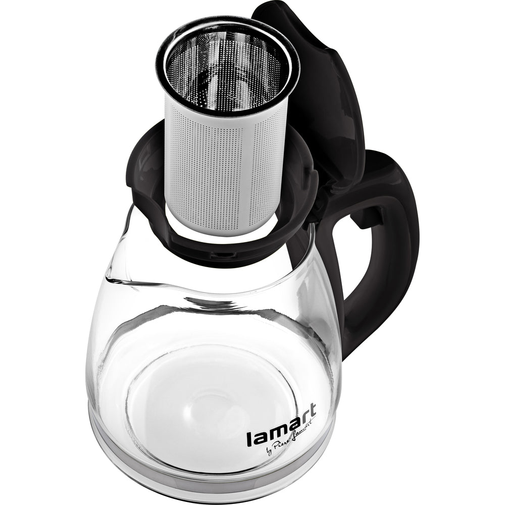 LAMART Tea Kettle 1, 1L Black Verre LT7025