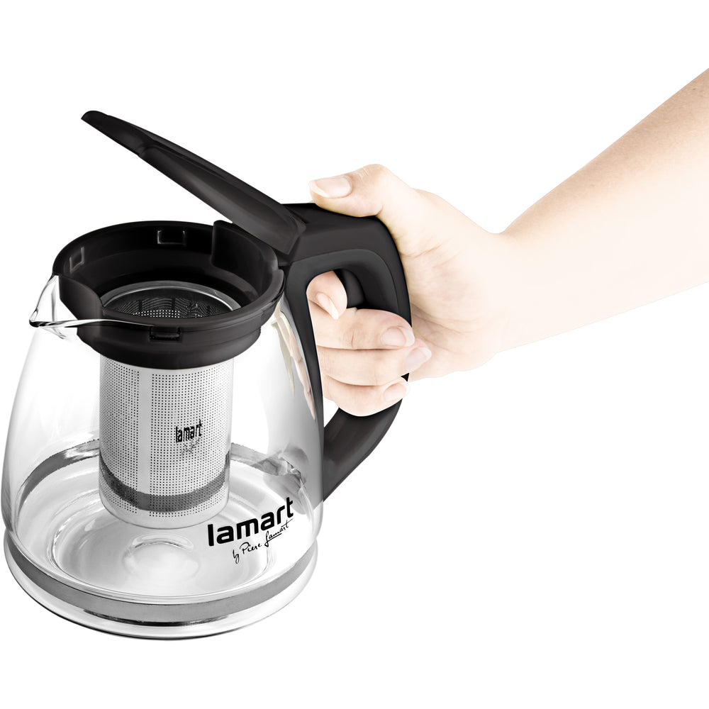 LAMART Tea Kettle 1, 1L Black Verre LT7025