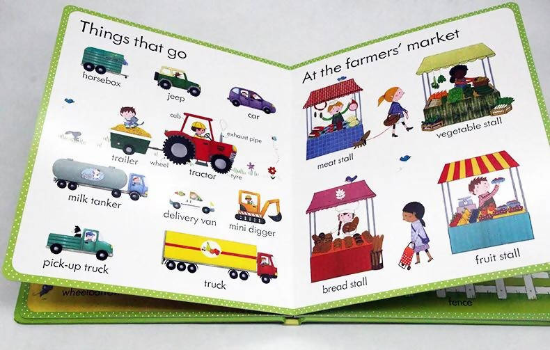 English Picture Board Book My First Word Book on The Farm English Dictionary