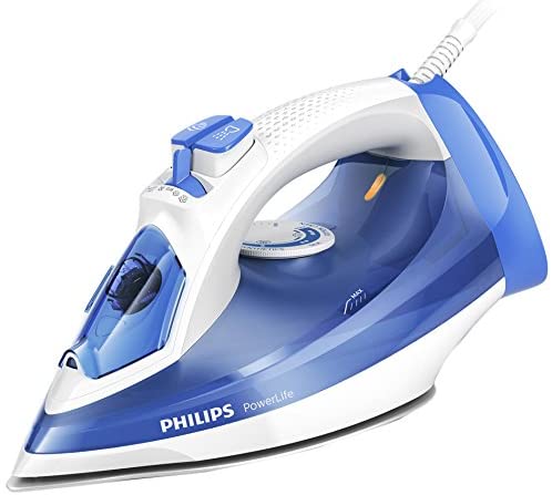 Philips Power Life Steam Iron Blue - GC2990 | reliable performance | lightweight | variable steam settings | safety features | stylish | even heat distribution | Halabh.com