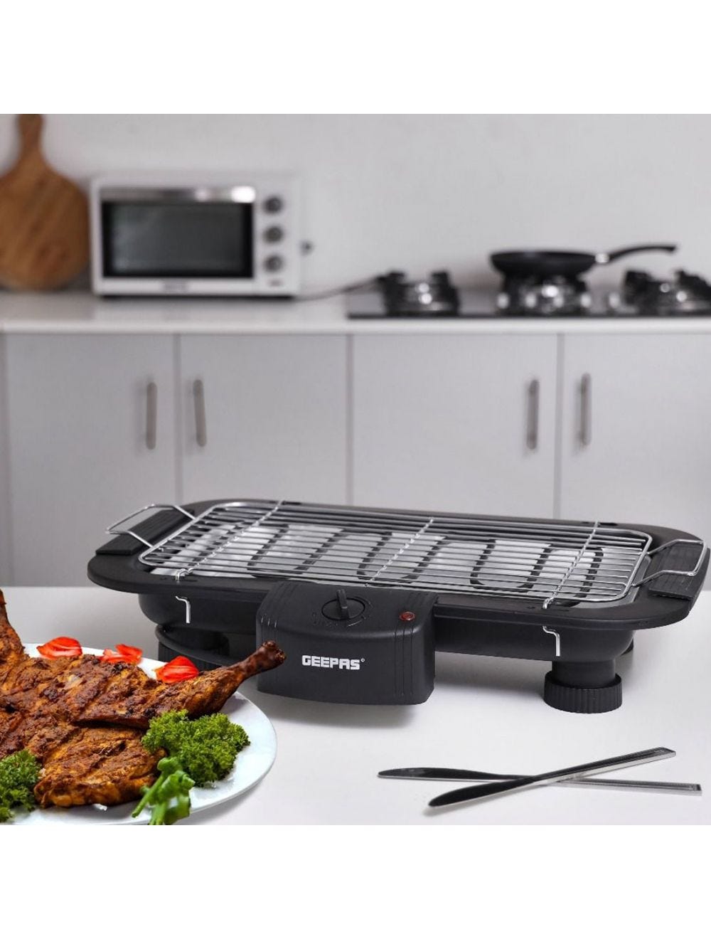 Geepas Electric Anti Rust Grill Black 2000 W