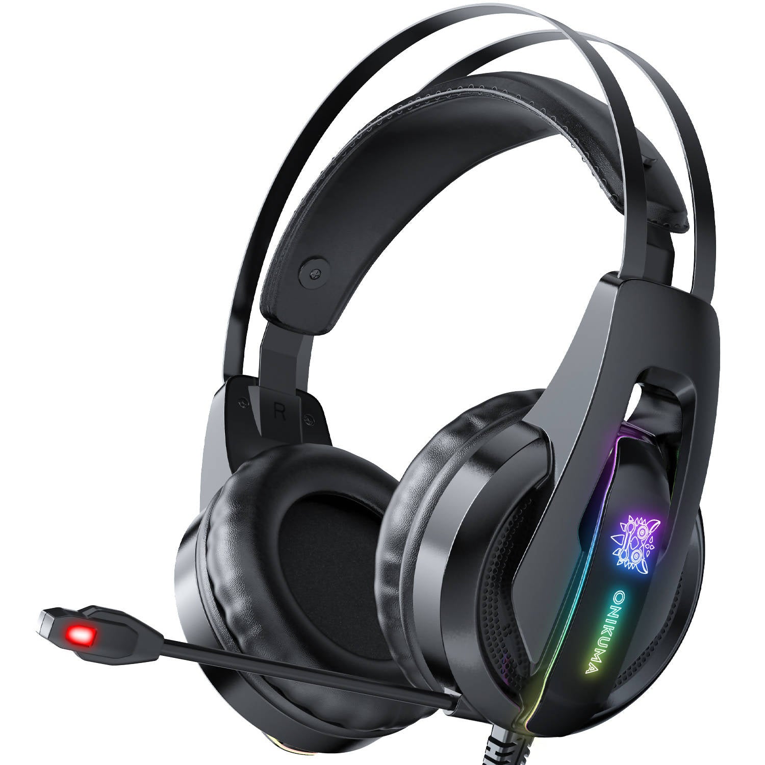 Onikuma K16 Wired Gaming Rgb Headset 50 Mm Directional Drivers Black