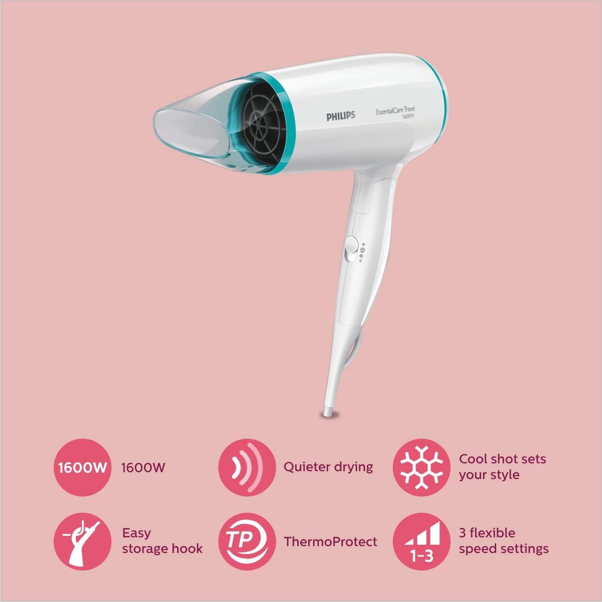 Philips Essential Hair Dryer | BHD006 | Best Personal Care Accessories in Bahrain | Hair Care & Styling Product | Halabh