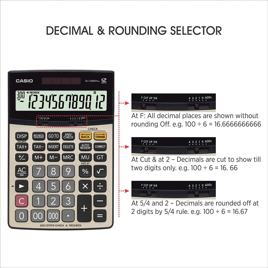 Casio Desktop Calculator Black & Silver