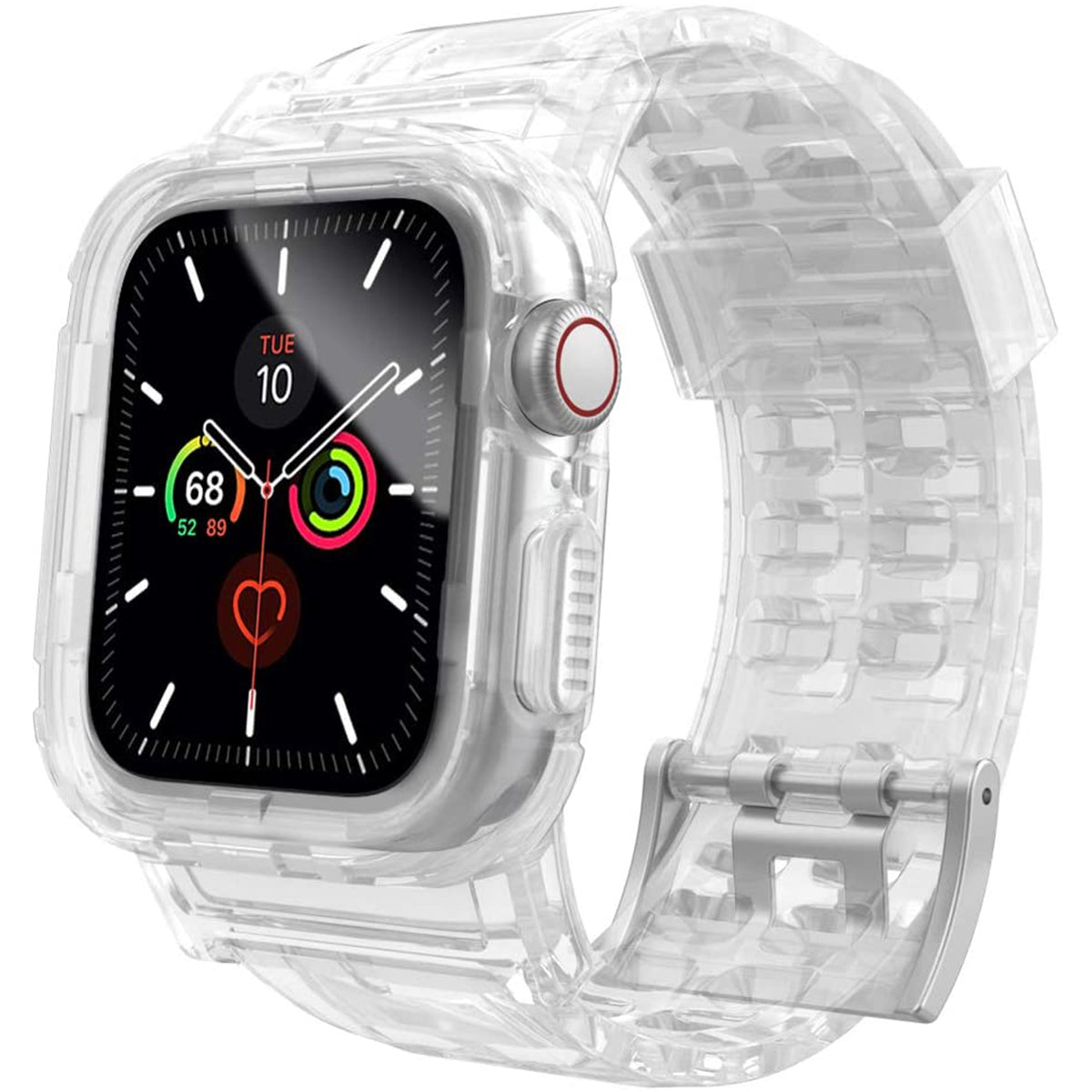 Transparent Silicone Strap For Apple Watch 38/40/42/44mm LW1235840Protection | Transparent | Scratch-resistant | Dust-proof | Slim Design | Easy Installation| Compatible| Accessories | Halabh.com