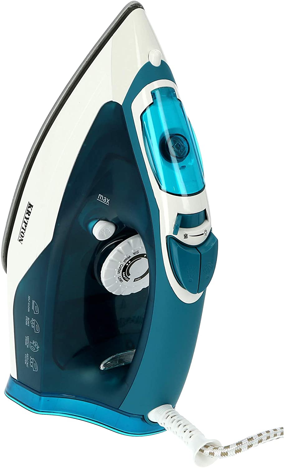 Krypton  2000w Easy Slide Steam Iron Blue & White