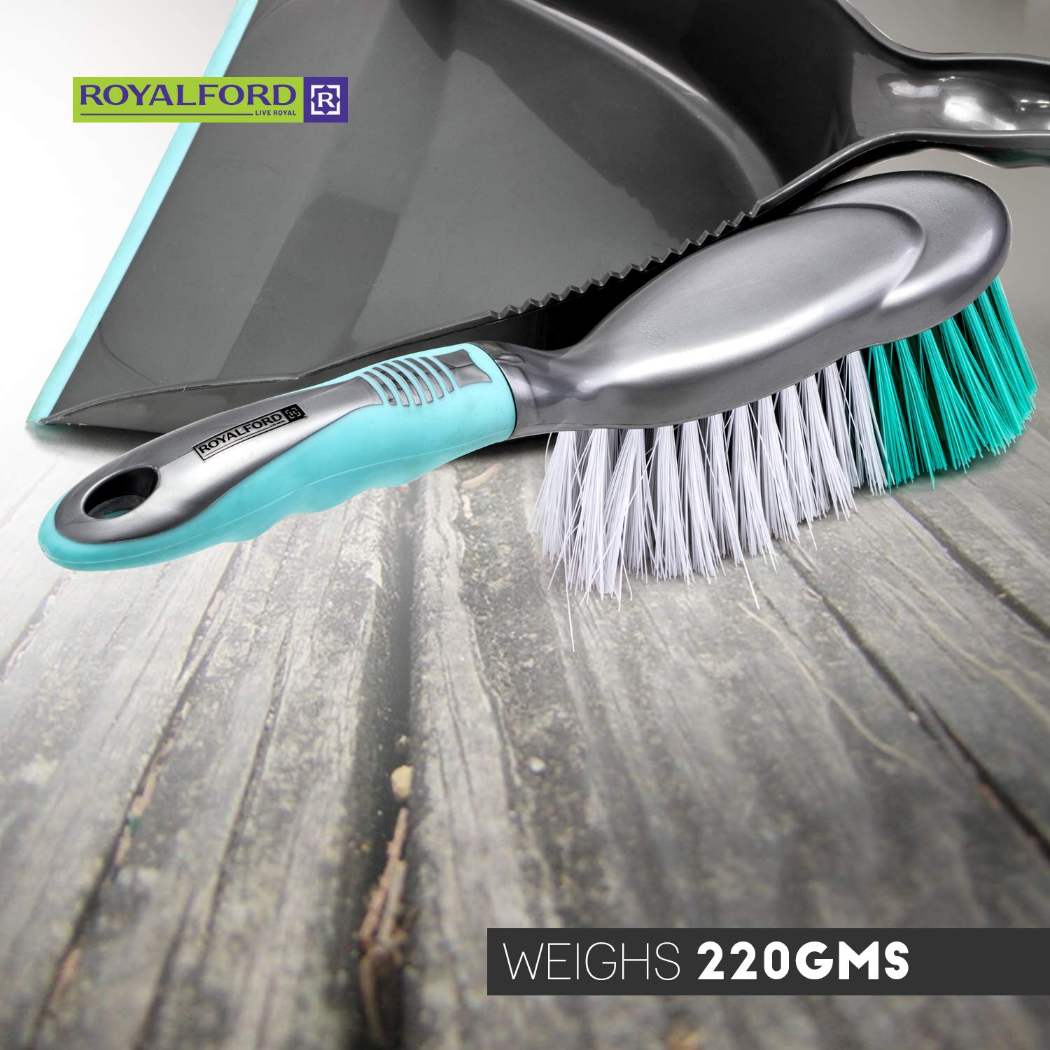 Royalford Dust Pan & Brush Grey