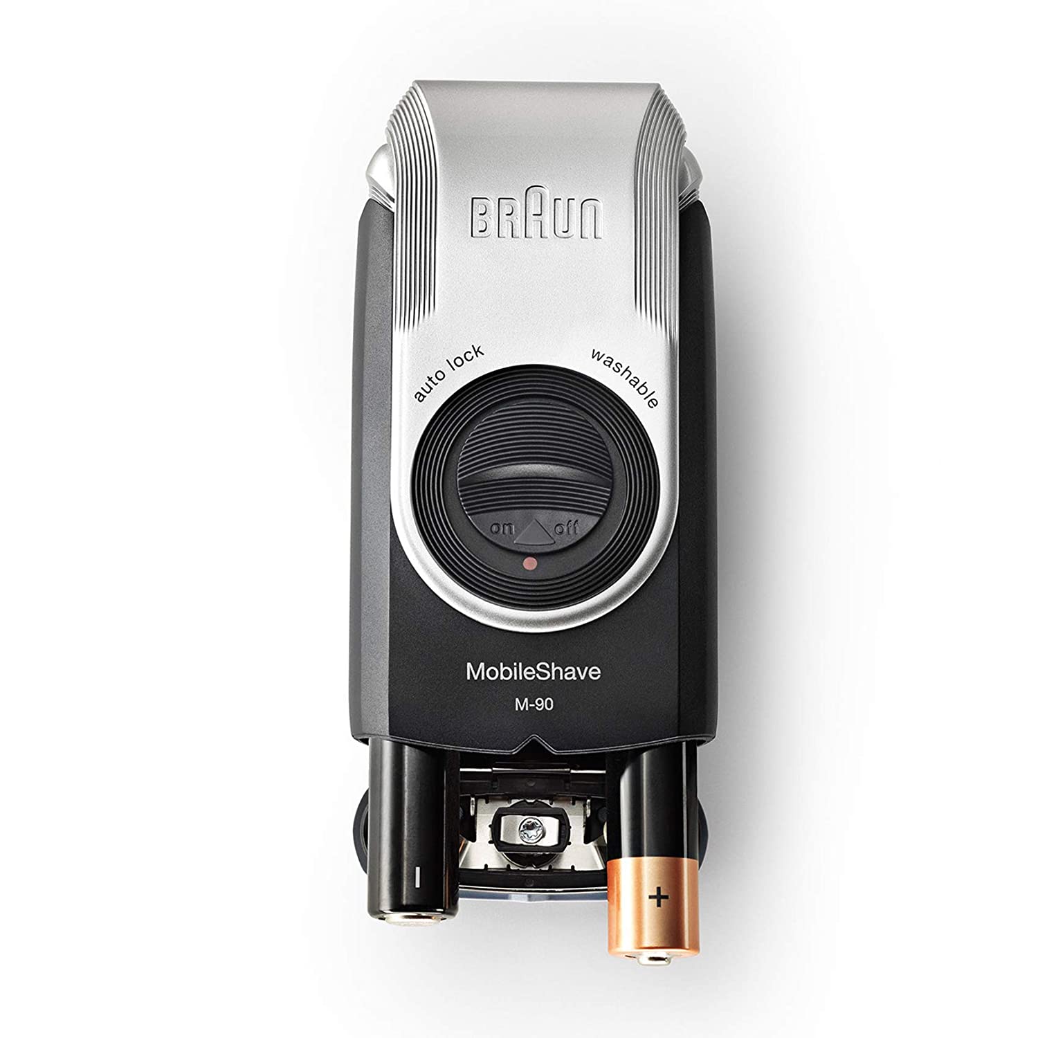 Braun Mobile Shave M-90 Shaver With Twist Cap Dark Blue & Silver