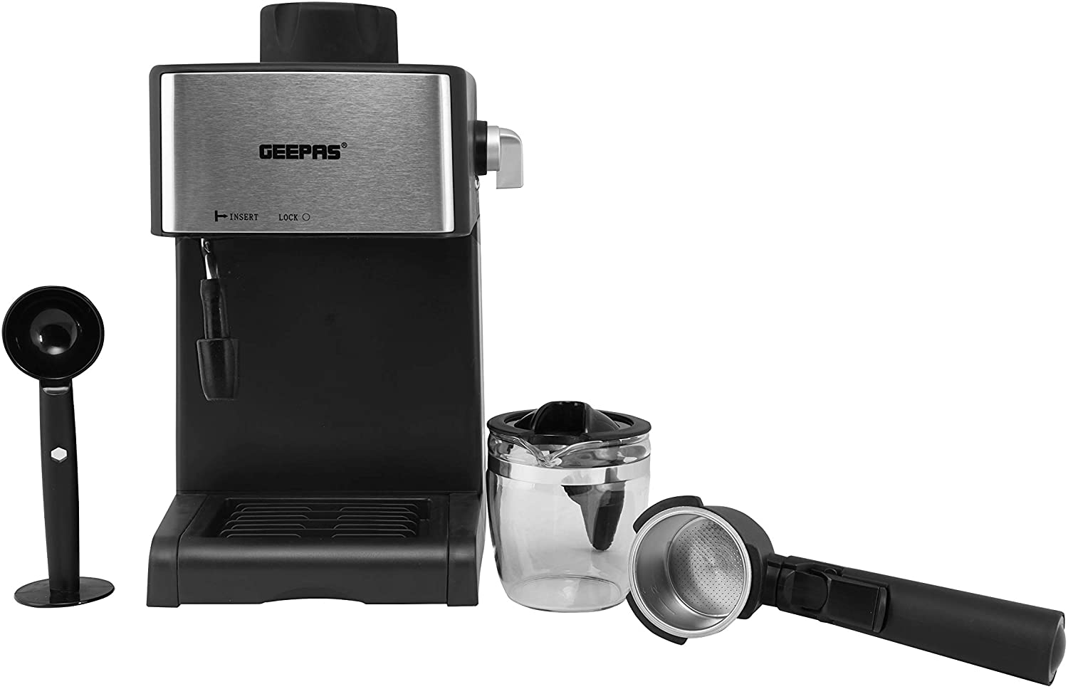 Geepas Powder Combination Coffee Machine Black