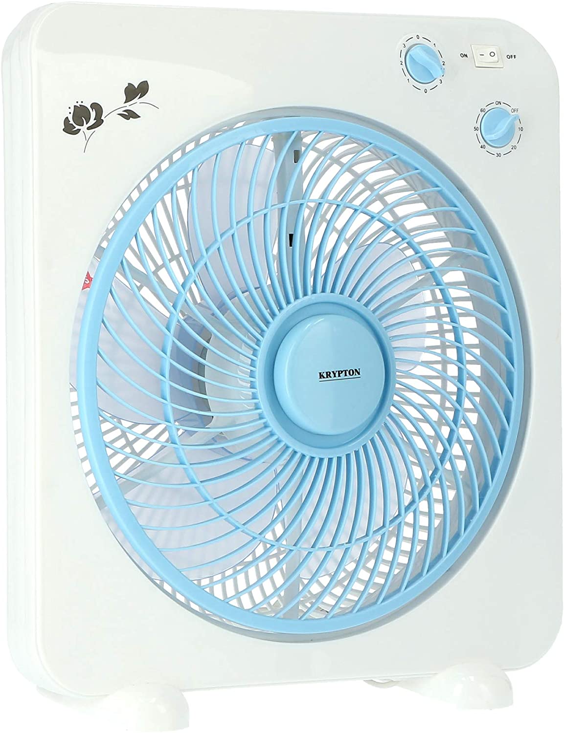 Krypton Box Fan 12 Inch Blue & White