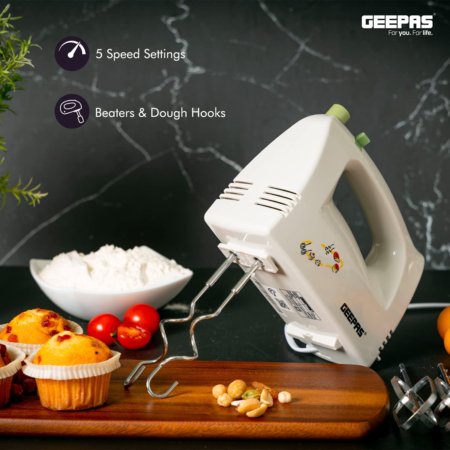 Geepas Electric Hand Mixer For Baking 160W | Kitchen Appliances | Halabh.com