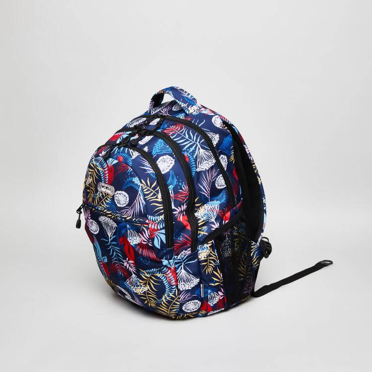 JWorld Floral Print Backpack with Adjustable Straps