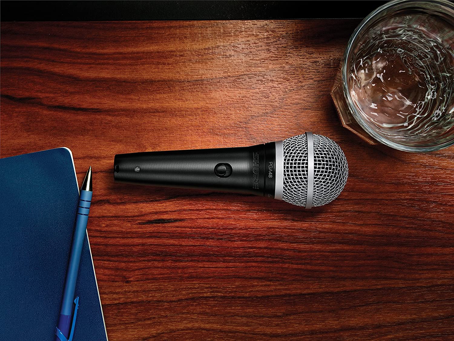 Shure PGA48-QTR Cardioid Dynamic Vocal Microphone with 15' XLR-QTR Cable 5.00 x 10.00 x 3.50