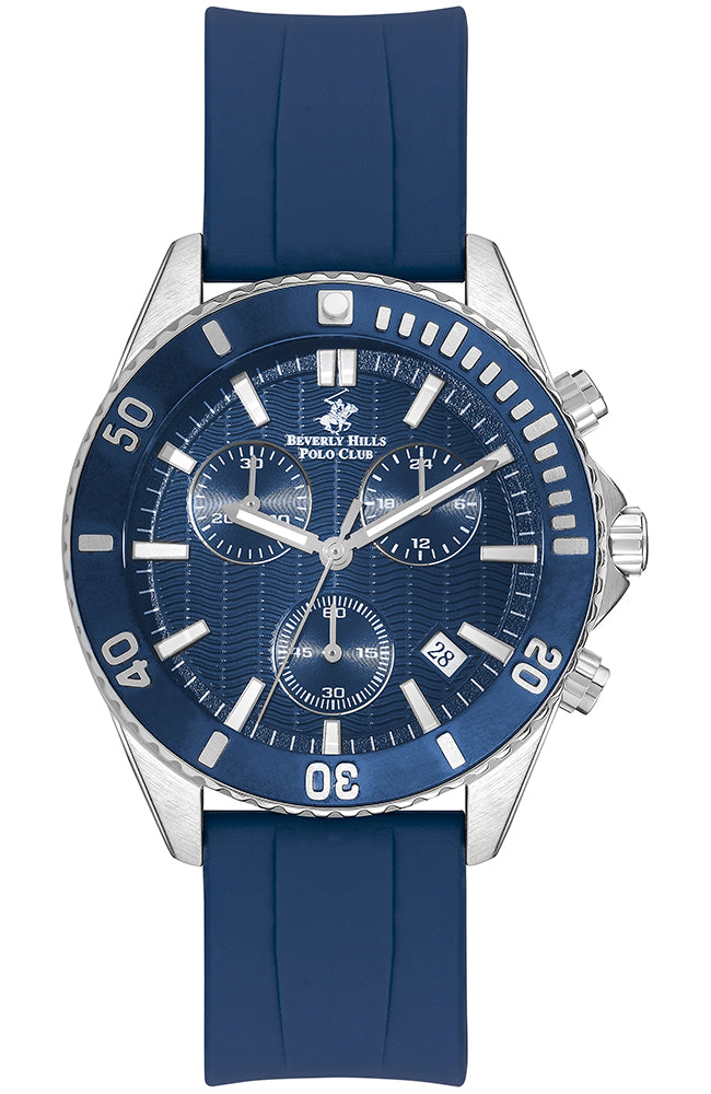 Beverly Hills Polo Club Blue BP3277X-399 | Resin | Water-Resistant | Minimal | Quartz Movement | Lifestyle| Business | Scratch-resistant | Fashionable | Halabh.com