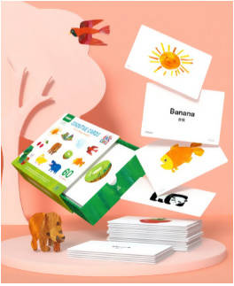 Mideer Children's Cognitive Cards Bilingual Early Learning Literacy Pinyin English Word Cards Mind Game Gifts For Children