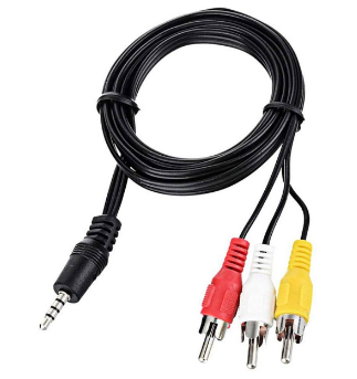 3 in 1 RCA AV Cable Audio Video 3.5mm Jack To 3 RCA Cable 112CM