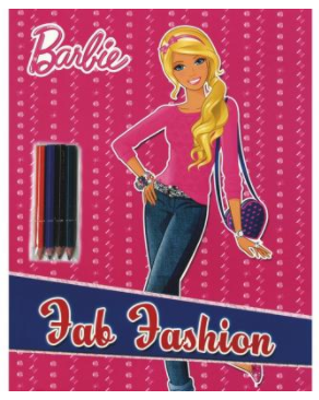 Barbie Fab Fashion With 4 Colour Pencils & Srink Wrap