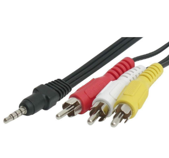 3 in 1 RCA AV Cable Audio Video 3.5mm Jack To 3 RCA Cable 112CM