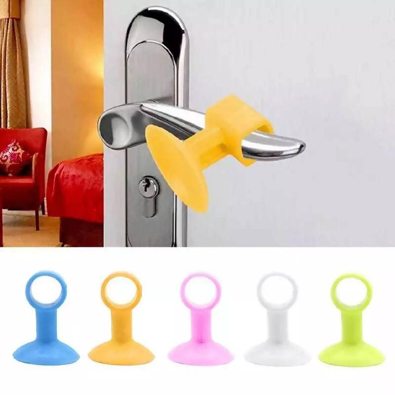 10pcs Multifunction Anti-collision Silicone Doorknob Pad Door Silencer