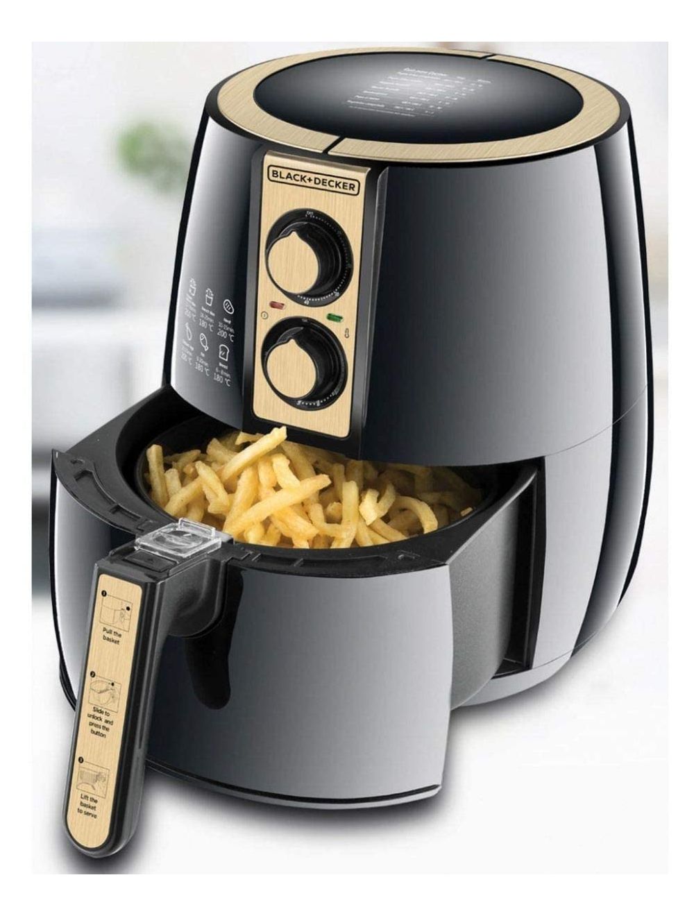 Black & Decker 4 Liter Manual Air Fryer Black - AF300 | Kitchen Appliance | Halabh.com