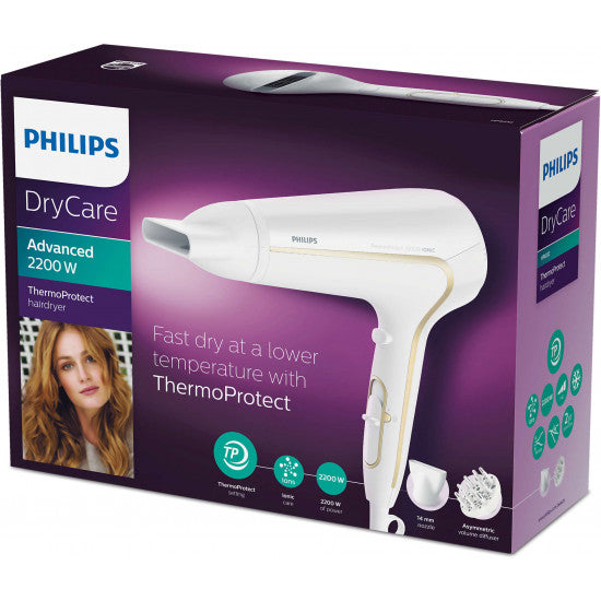 Philips Professional Thermo Protect Ionic Hair Dryer | Color White | Best Personal Care Accessories in Bahrain | Halabh