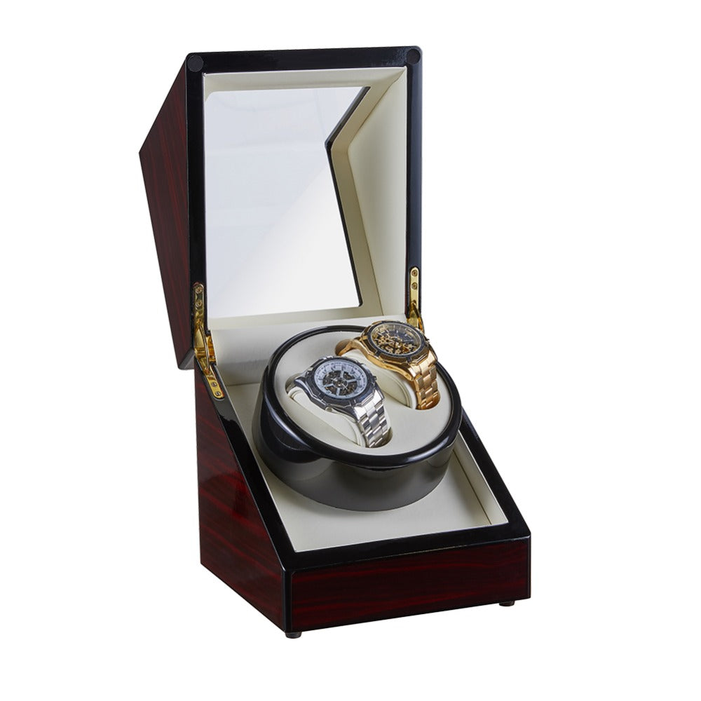 Wooden Mechanical Watch Winding Box 3321223412 | watch storage | box | jewelry box | timepiece storage | luxury accessories | organizational products | elegant design | secure lock | Halabh.com