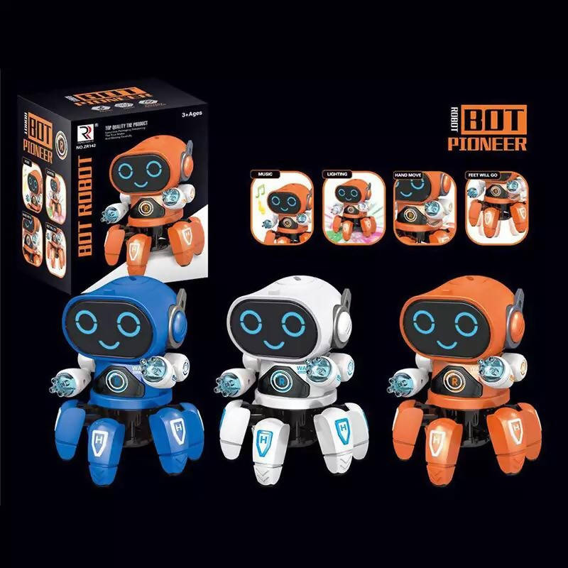 Robot Smart Dancing Robot Electronic Walking Toys With Musical & LED Lighting