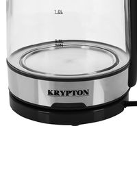 Krypton 2 Liter Electric Glass Kettle Black & Silver