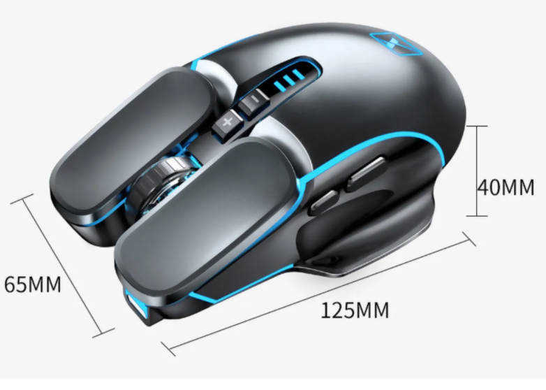 Xinmeng Wireless Rechargeable Mouse Black