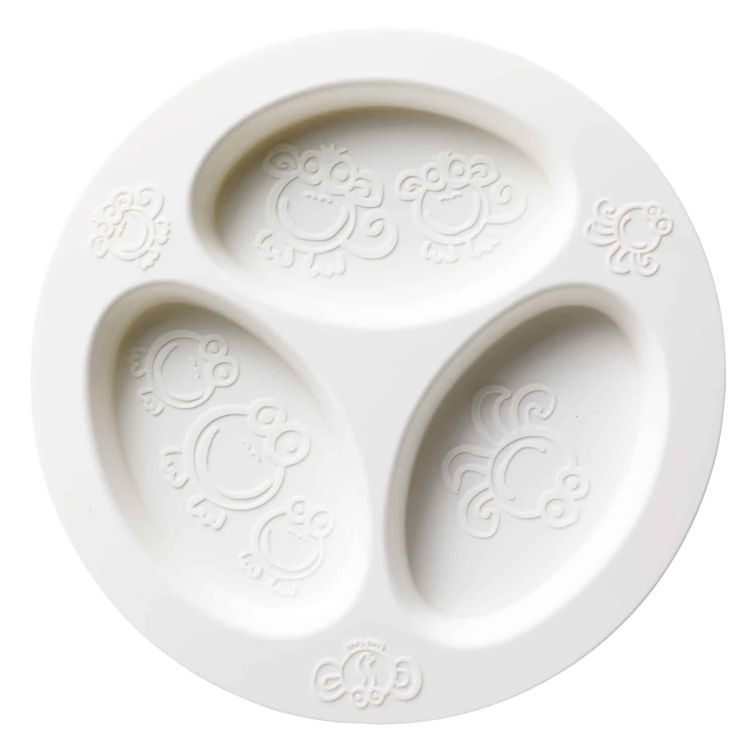 Oogaa Silicone Triple Plate White