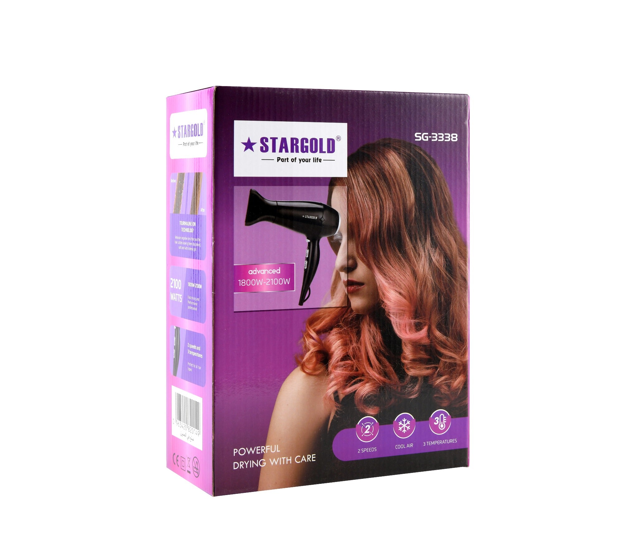 StarGold Lightweight Hair Dryer With Diffuser Concentrator | Color Black | Best Personal Care Accessories in Bahrain | Halabh