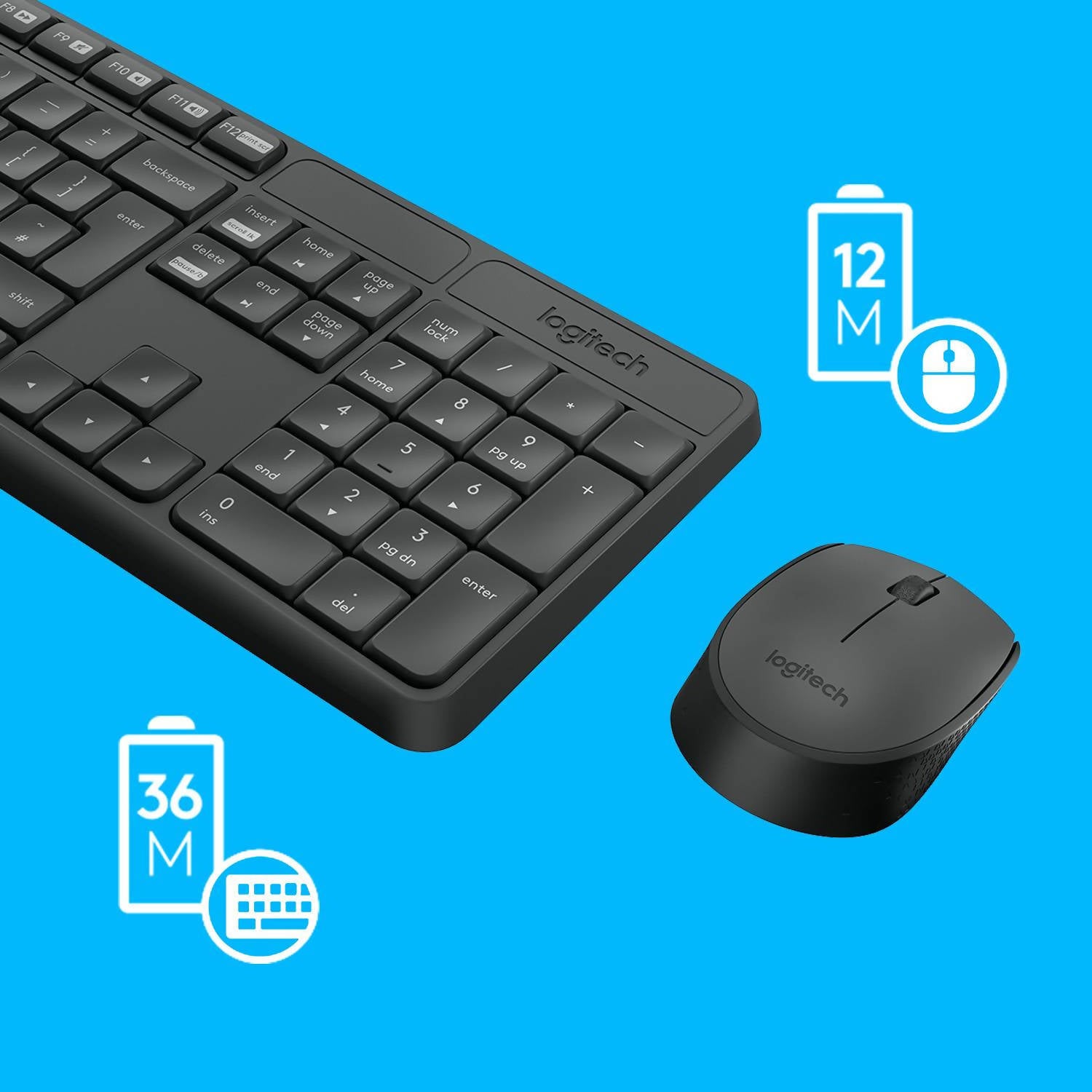 Logitech Radio Keyboard And Mouse Set