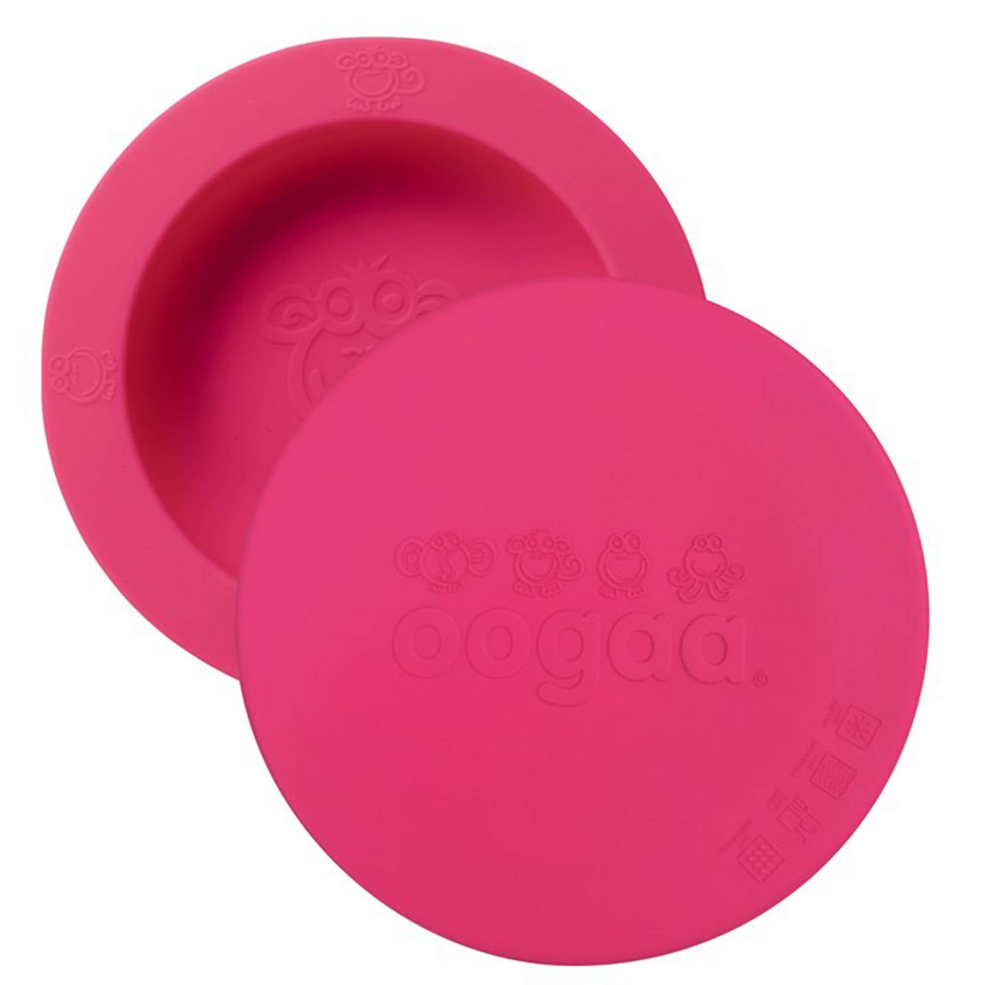 Oogaa Baby Bowl and Lid Silicone Pink