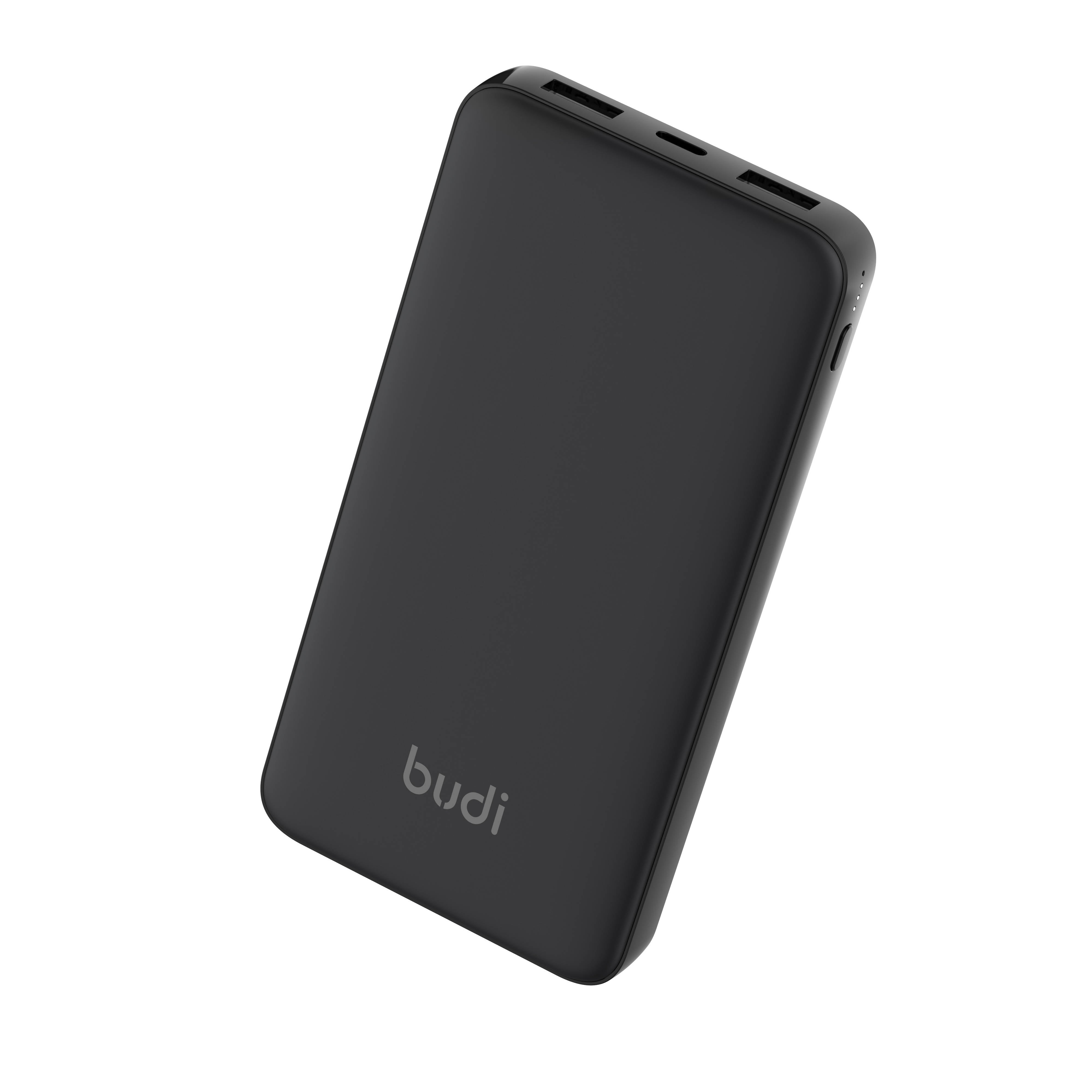 Budi Double USB 10Watt Pocket Power Bank 10000 mAh Black