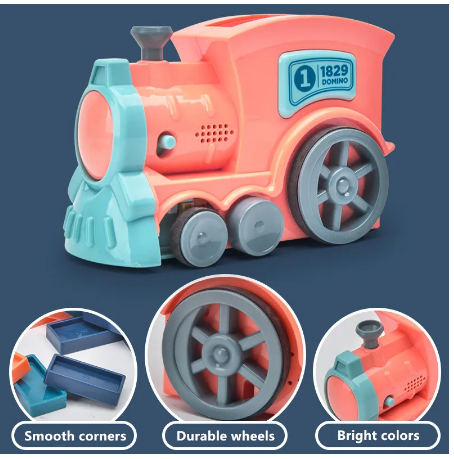 Electric Domino Train Car Set Kids Toys