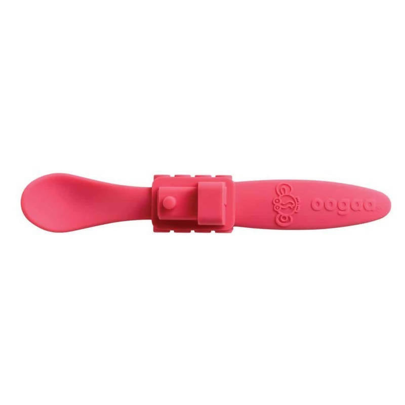 Oogaa Silicone Train Spoon Pink