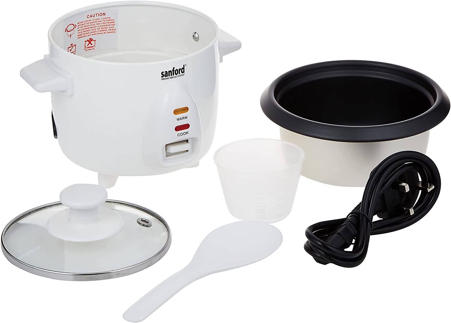 Sanford Rice Cooker 0.4 Litre White