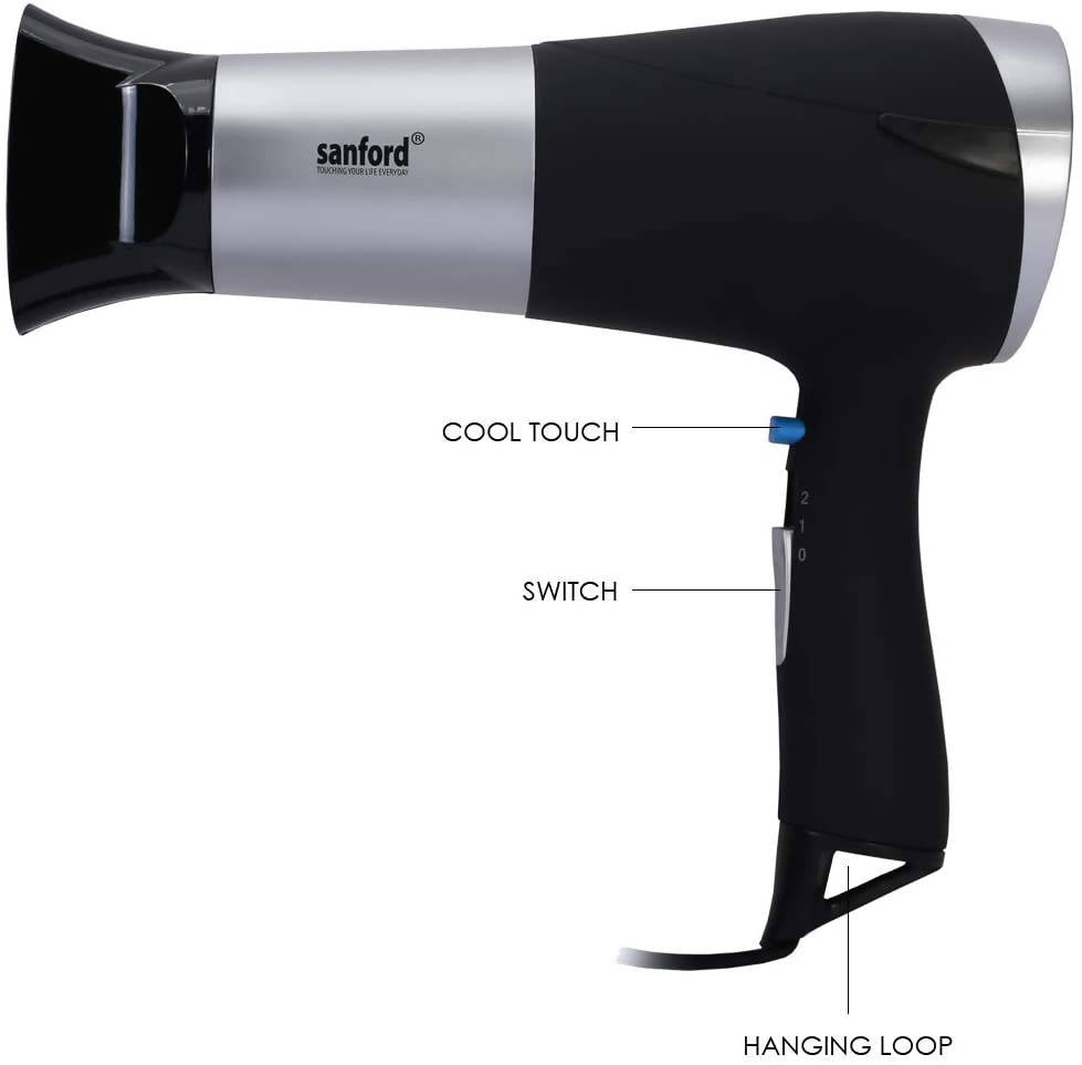 Sanford Hair Dryer | Power 1800W | Color Black & Silver | Best Personal Care Accessories in Bahrain | Halabh