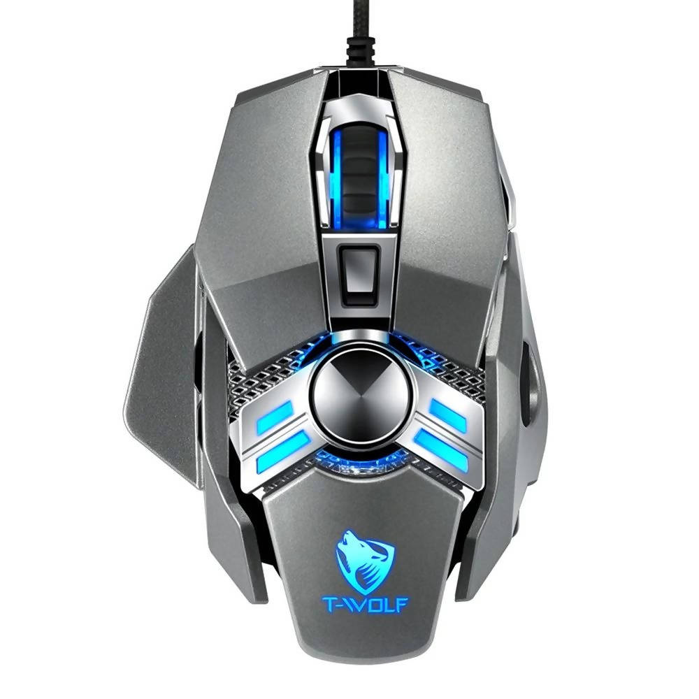 T-WOLF V10 Warrior Sliver RGB Gaming Mouse