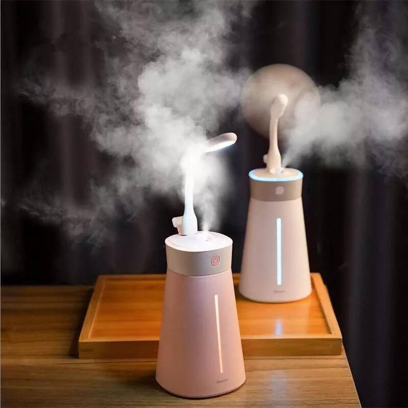 Air Humidifier Diffuser Mist Maker For Home Office Car Aroma Air Diffuser Humidifier With Colorful Lamp Light Fan