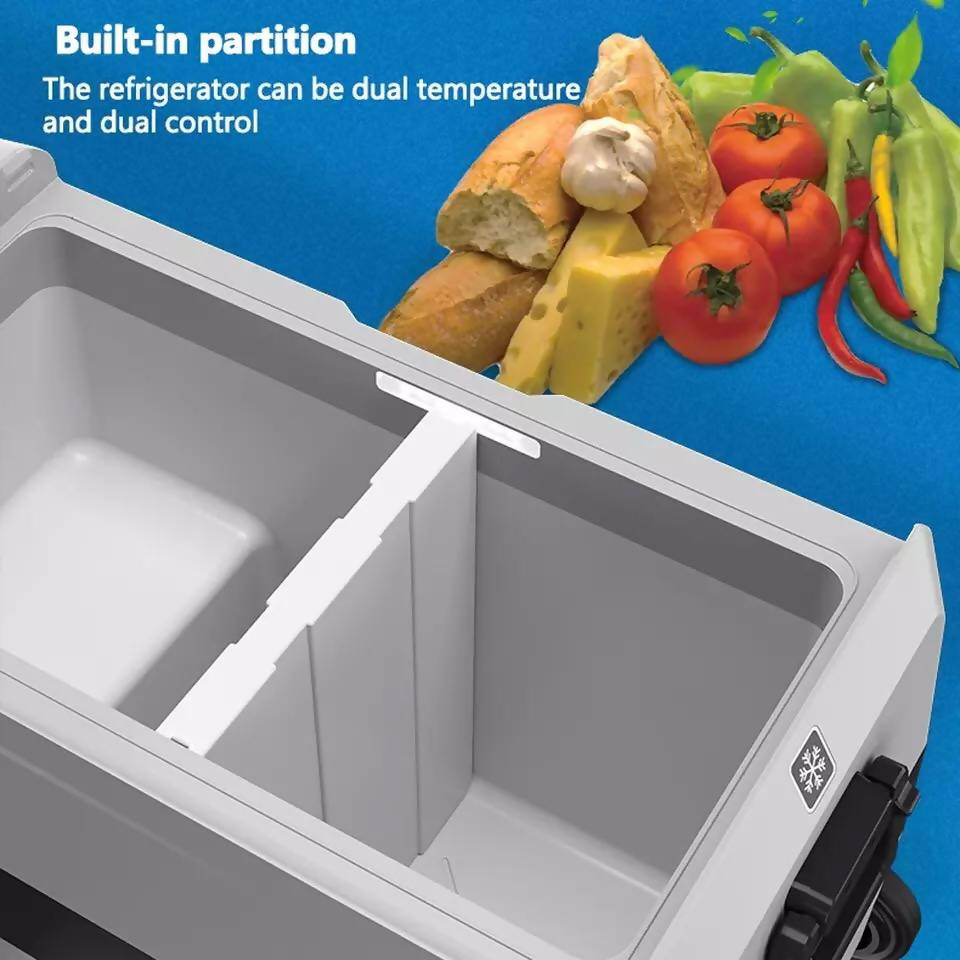 60L Car Refrigerator 12V/24V 45W Car Fridge Car Refrigerator Low Consumption Auto Compressor Freezer For RV Vehicle Home Travel