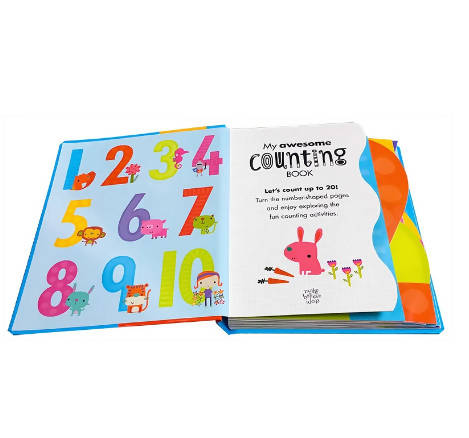 My Awesome Counting Book English Board Books Baby Kids Math Learning Educational Book With Number Shaped Pages