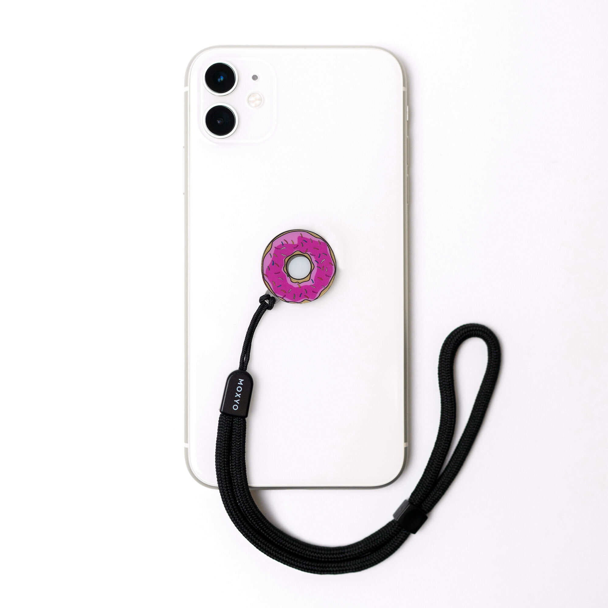 Zigi Pink Donut W/Black Lanyard-Stainless Steel