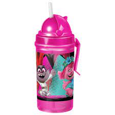 Trolls 2 Water Bottle With Straw