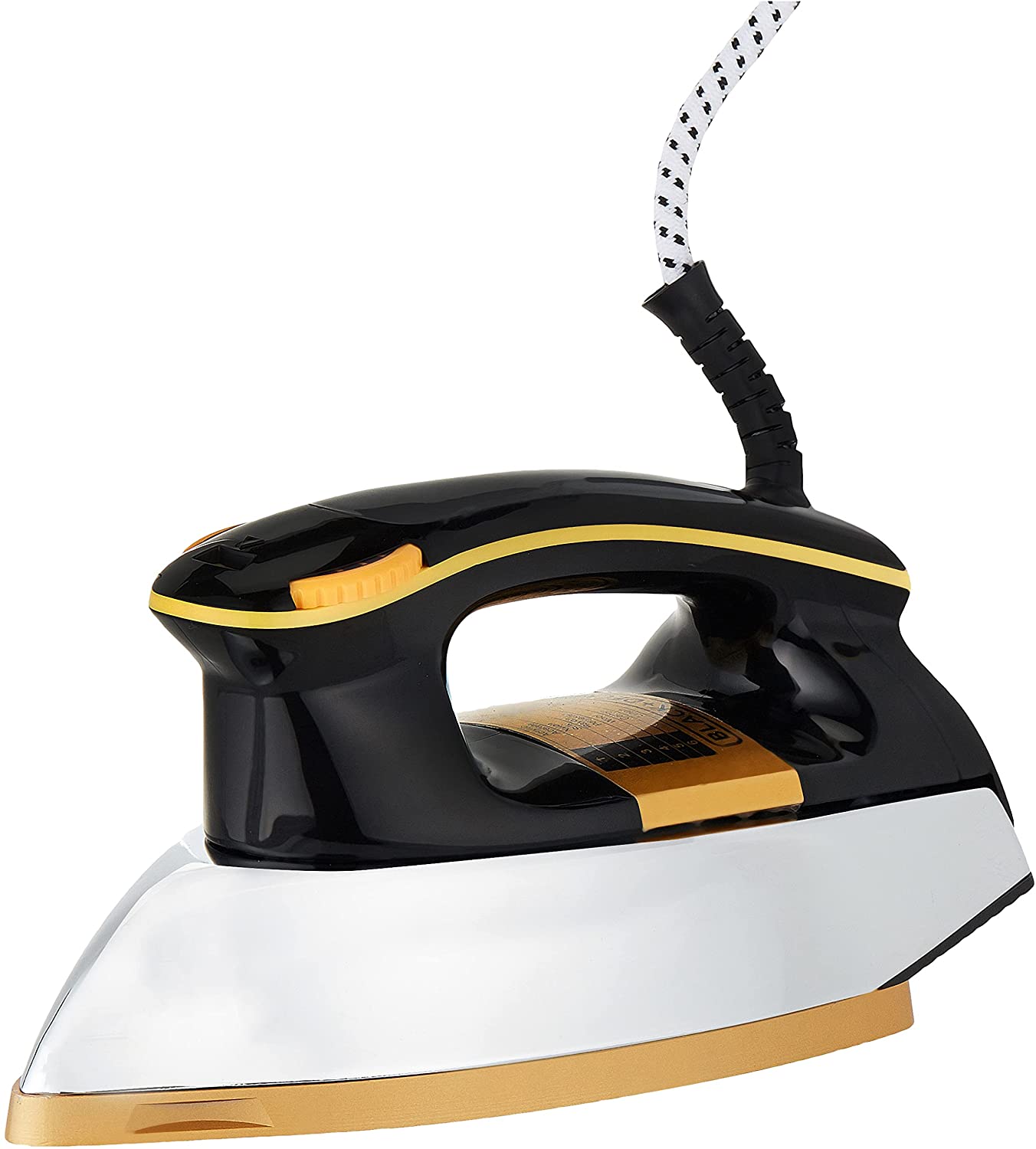 Black & Decker 1200W Heavy Weight Dry Iron Black Gold in Bahrain | Halabh