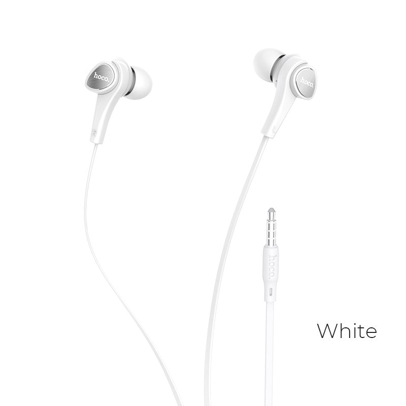 Hoco Anti Bending Earphones White