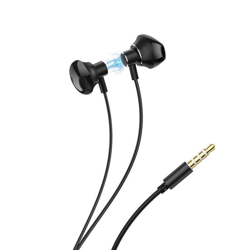 Hoco Belle Wired Earphones With Mic Black