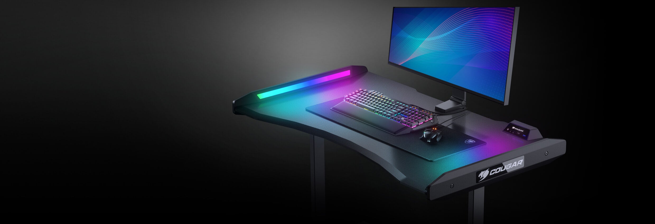 Cougar Mars 120 Gaming Desk Rgb Steel Frame